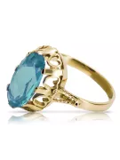 Ring Aquamarin 14 Karat Gelbgold Vintage vrc134y